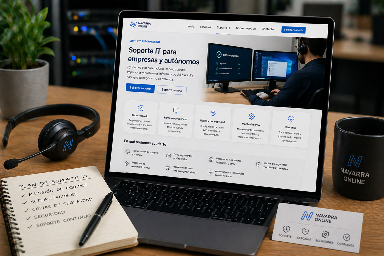 Soporte y mantenimiento informático para empresas en Navarra
